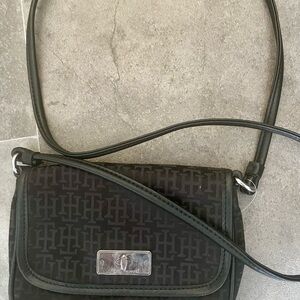 Tommy Hilfiger Black Monogram Crossbody Bag
